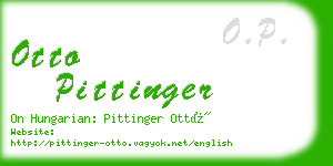 otto pittinger business card